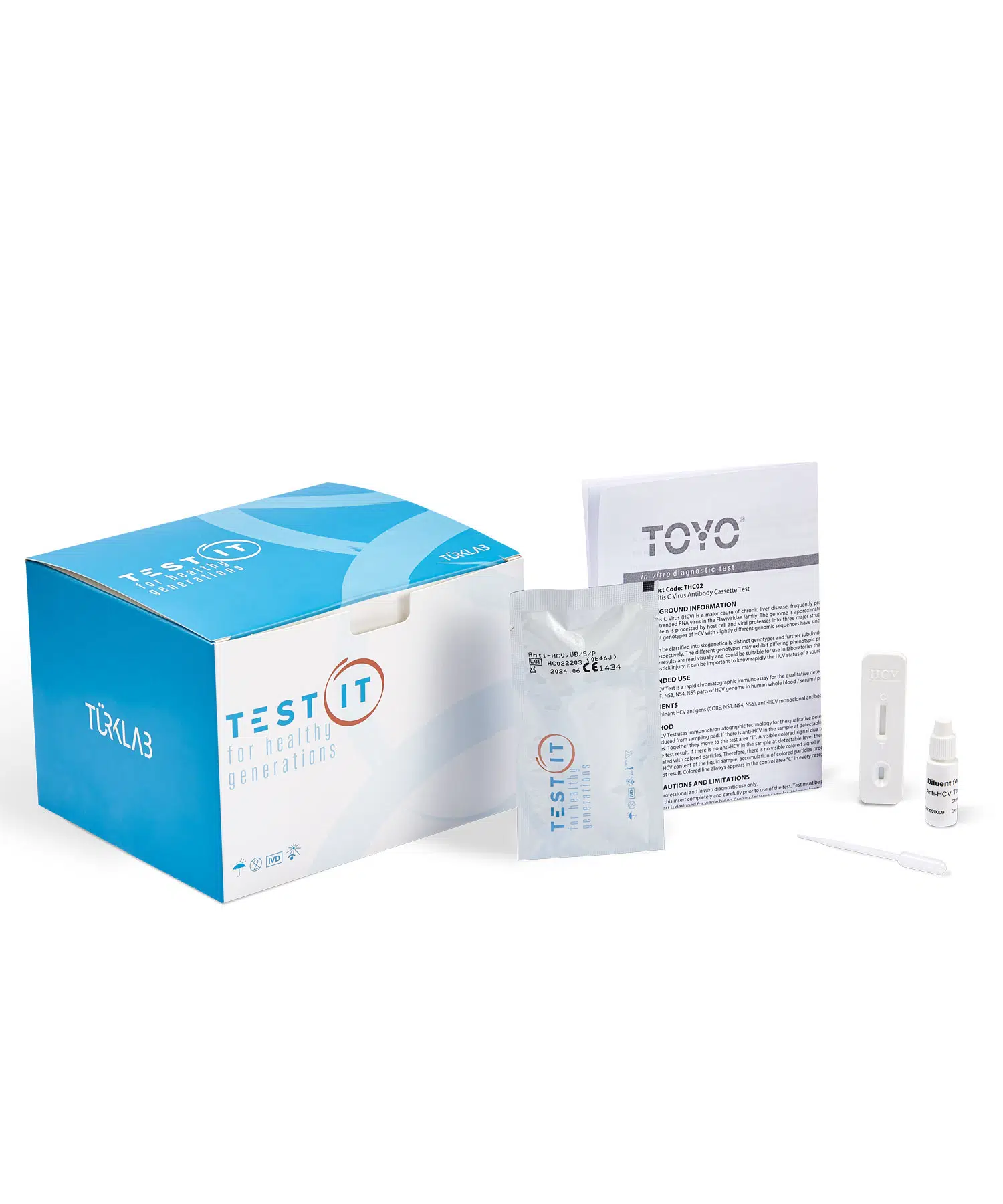 Türklab Anti-Hcv Test, HCV Testi Wb/s/p - 40 Adet