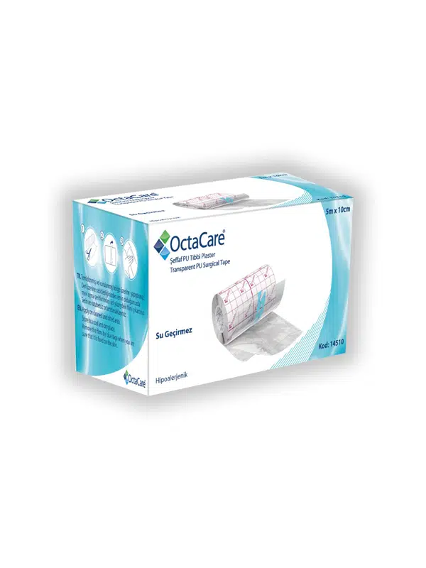 Şeffaf PU Tıbbi Su Geçirmez Flaster Film 10cm x 5mt - Banyo - Dövme Bandı